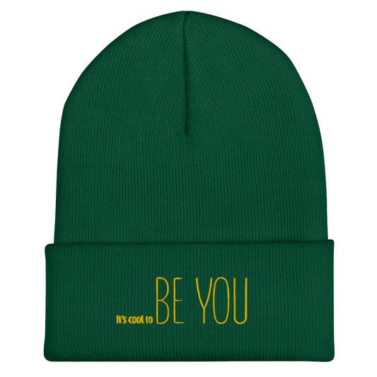 it's cool to BE YOU Beanie - Green & Gold